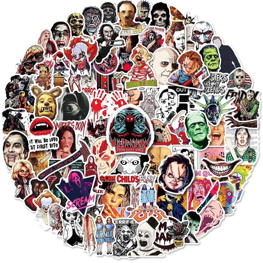 🔪10 Horror Movie Vinyl Stickers - Mystery Bundle